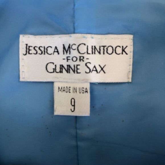 Vintage Jessica McClintock for Gunne Sax Prom Dress Size 9 Made in USA Frozen - Picture 3 of 10
